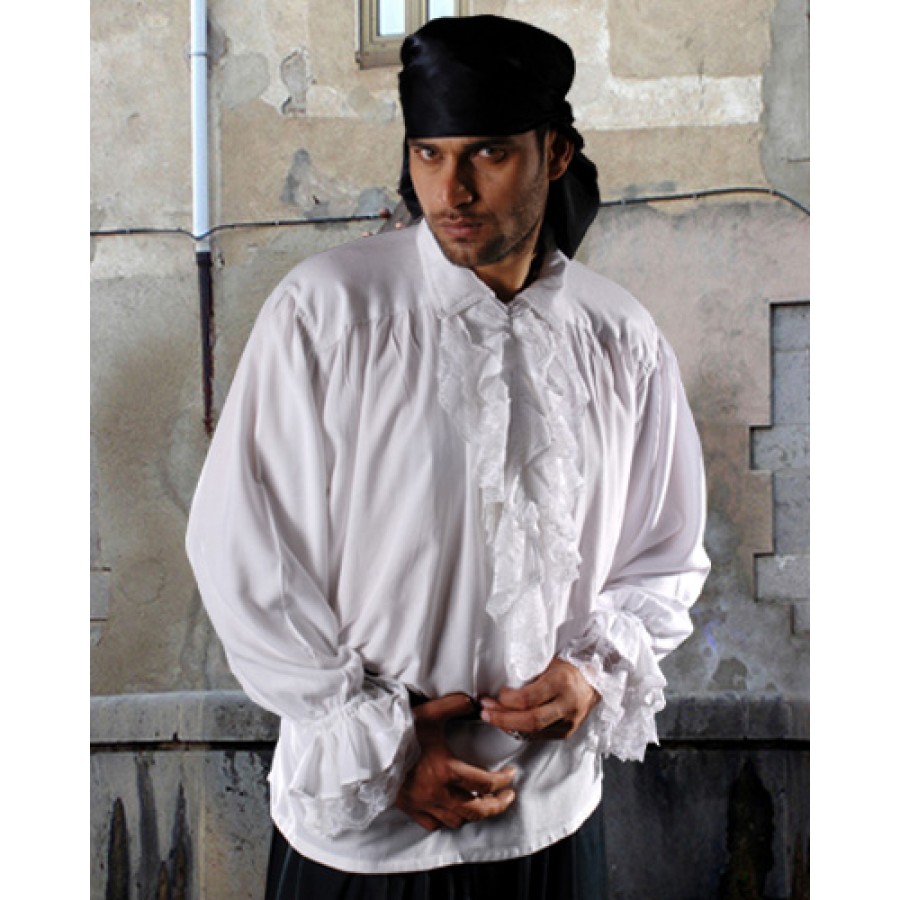 Pirate Shirt with Detachable Frill | Renaissance Shirt, Jabot Shirt ...